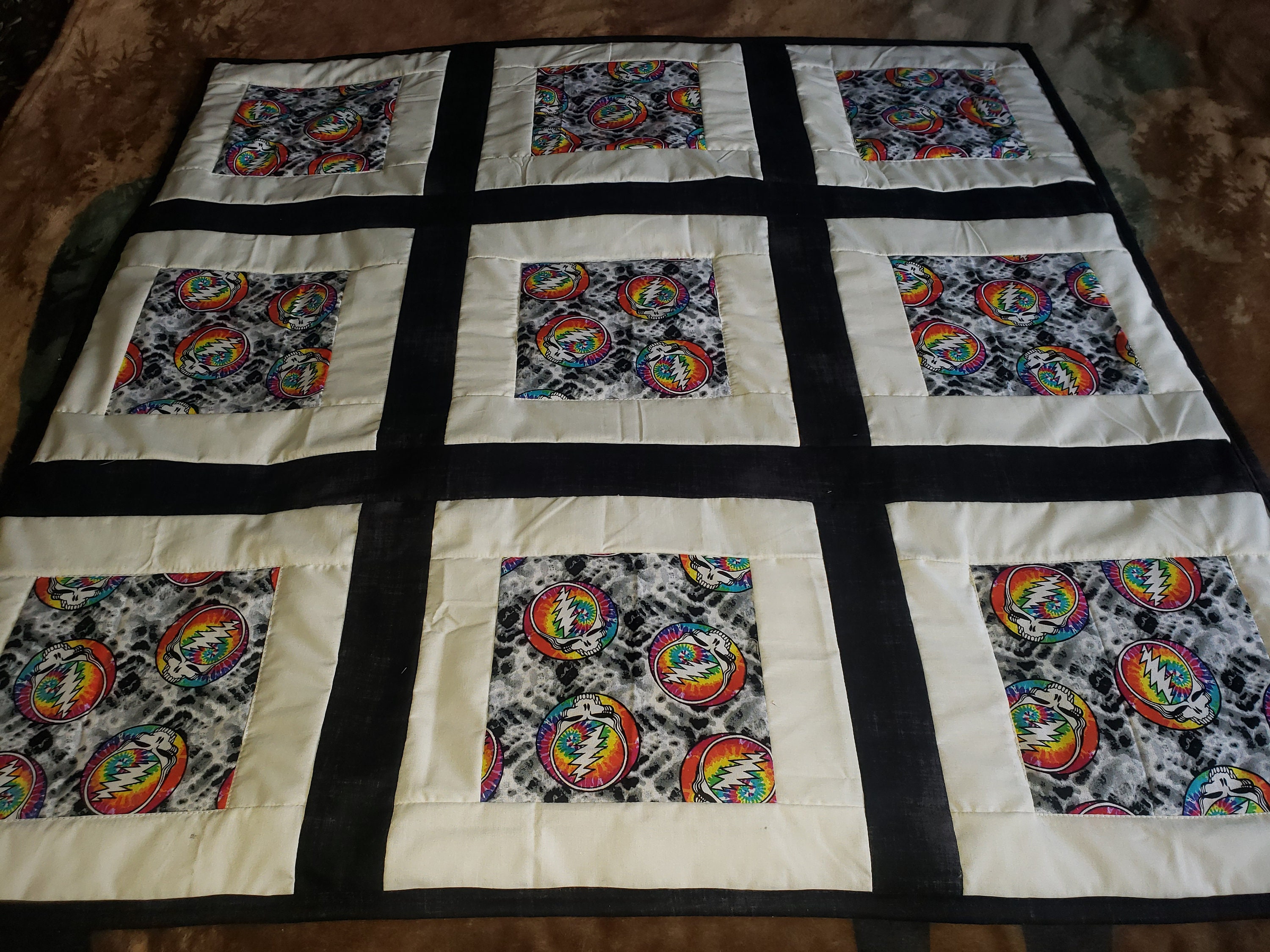 Grateful dead quilt blanket hotsell
