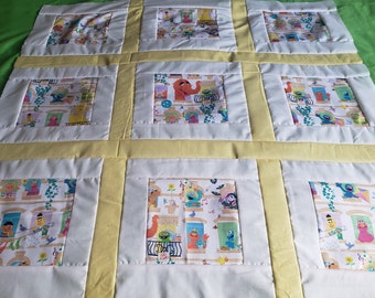 Big Bird & Friends Baby Quilt--FREE SHIPPING