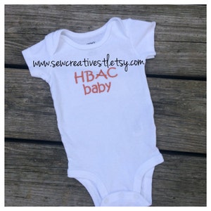 HBAC HBA2C baby onesie short sleeves, home birth image 1