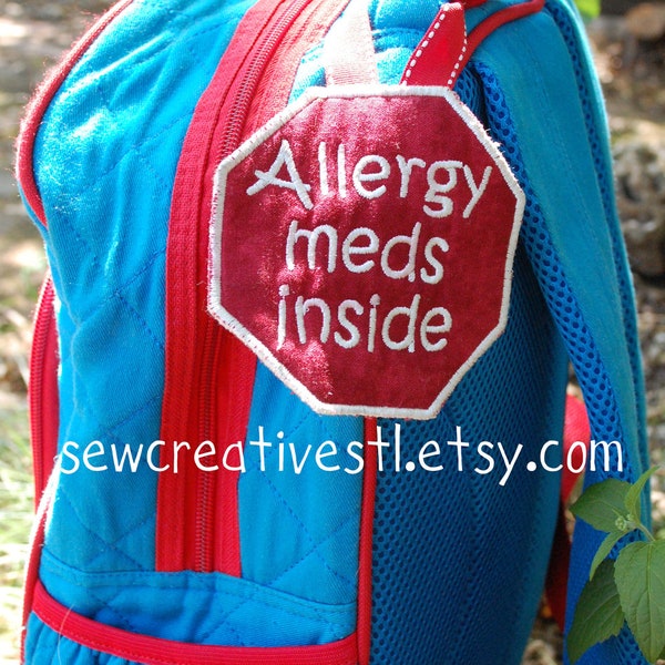 Allergy Medical Alert Bag Tag