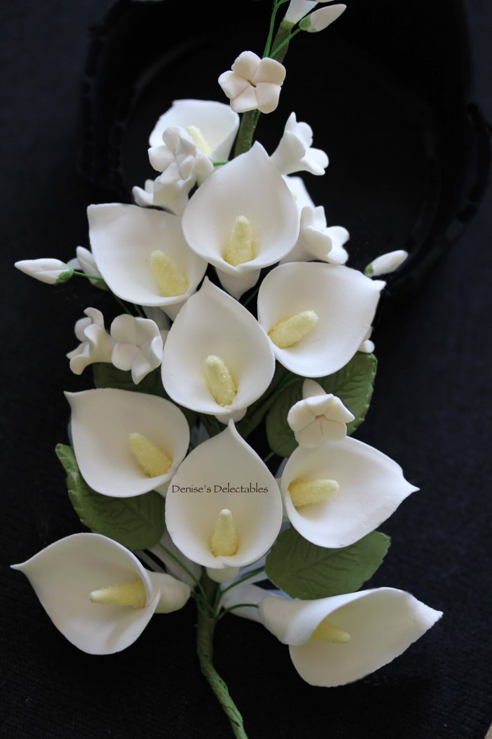 Calla Lily Gum Paste Flower Bouquet Wedding Cake Decoration Etsy