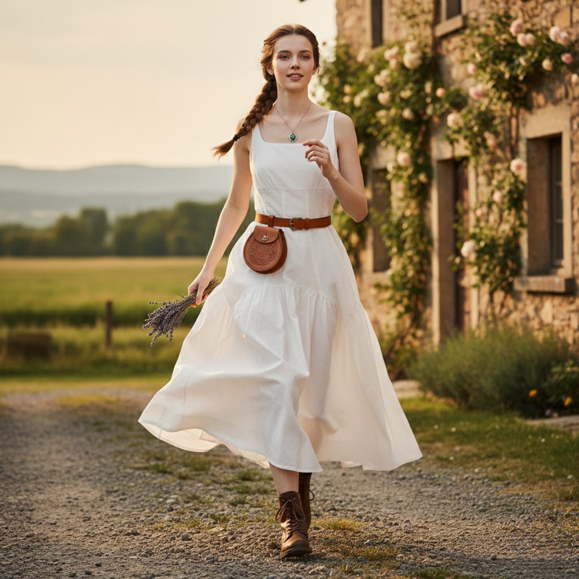 White Long Peasant Maxi Dress - Etsy
