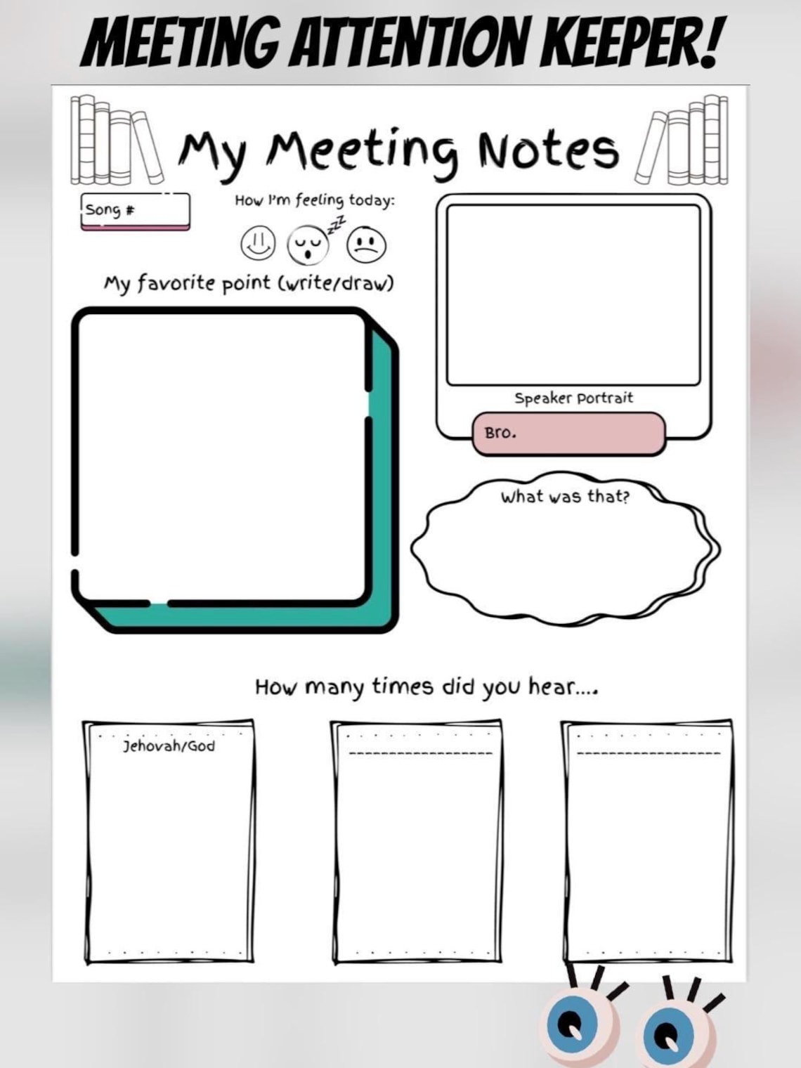 JW Weekend Meeting Notes - Etsy