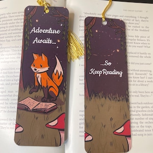 Fantasy Fox Bookmark, Book Lover Gift, Bookmark with Tassel
