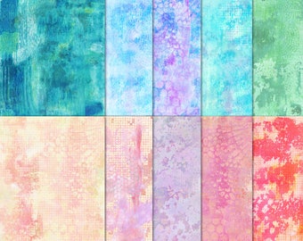 Digital Papers - Monoprint Backgrounds for art, mixed media, art journaling, card making and papercraft