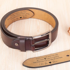 Valentines Day Gift for Husband,Personalized Leather Belt for Anniversary ,Handcrafted Custom Belt for Him,  Father's Day Gift