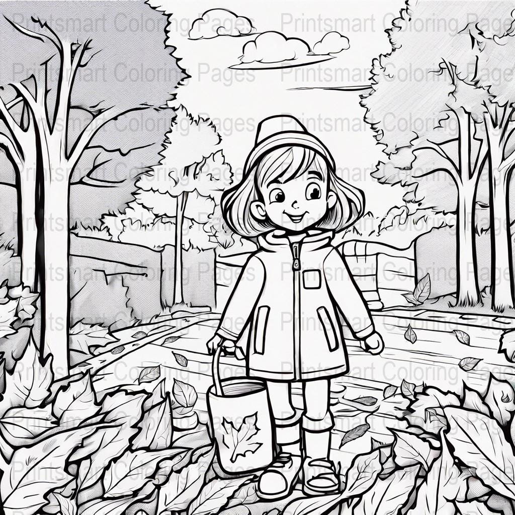 Autumn Coloring Fun Printable Sheets, Easy and Bold Autumn Animal ...