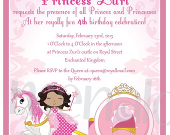 Pink Princess - DIY Invite