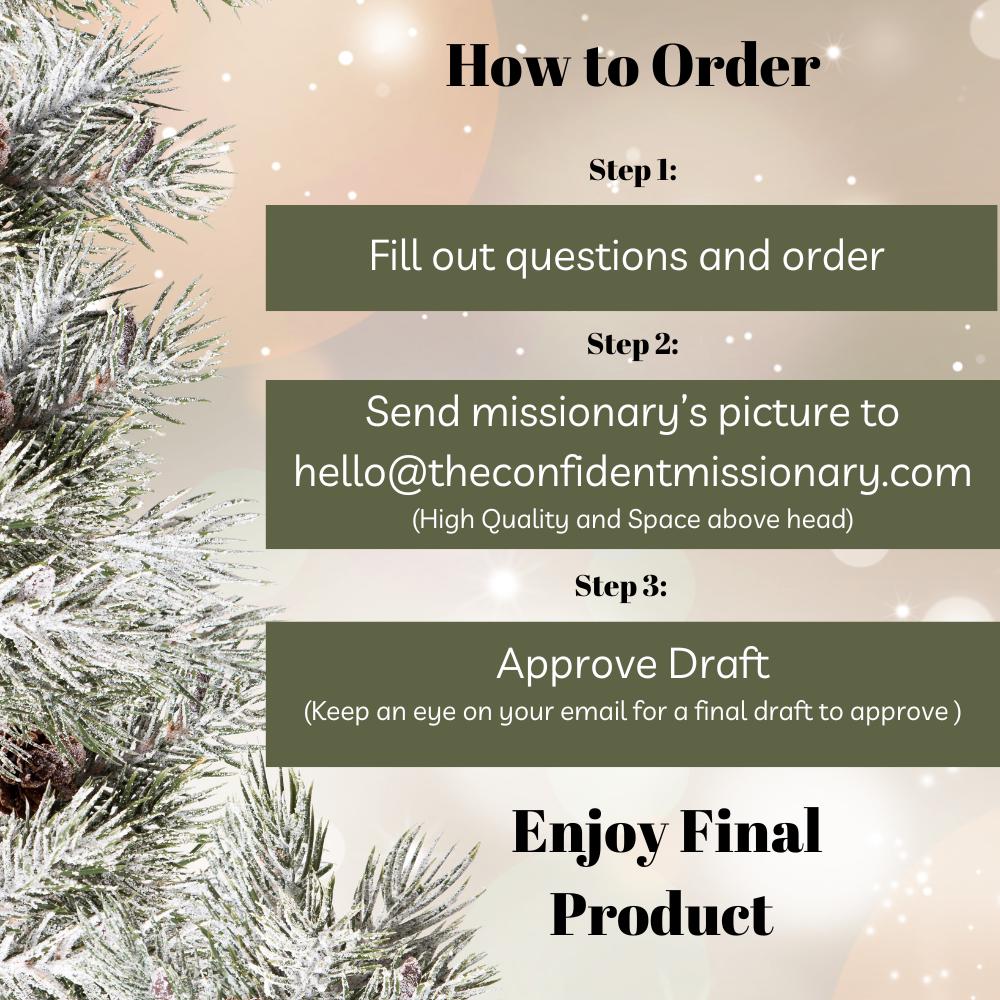 LDS Missionary Ornament, Lds Missionary Gift, Lds Christmas Gift, Personalized Photo Ornament, Missionary Mom Gift, Sister Missionary, Elder