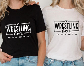 Wrestling Mom Unisex Softstyle T-Shirt, Wrestling Tee, Wrestling Mom Shirt, Wrestling Fan Gift, Mother's Day Tee