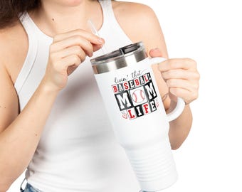 Baseball Mom Life Insulated Travel Drinkware, Multiple Types & Sizes