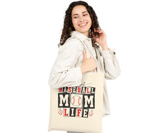 Cotton Canvas Tote Bag - Baseball Mom Life
