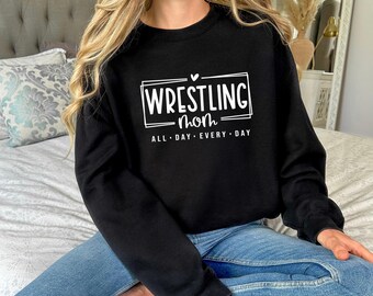 Wrestling Mom Sweatshirt, Wrestling Parent Gift, Sports Mom Clothing, Team Sports Shirt, Proud Mom Apparel