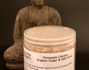 Exfoliante de piña, cilantro, azúcar y sal
