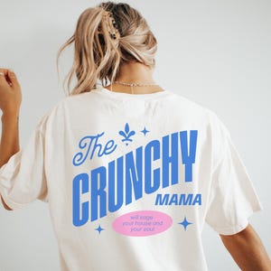 Crunchy Mom PNG for POD | The Crunchy Mama Shirt Design | Boho Hippie Sublimation | Spiritual Holistic Graphic Digital Download