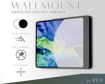 Samsung Galaxy Tab A11+ Wandhalterung | Design Wandhalterung | Tablet Wall Mount, Smarthome, schmal, modern, weiß schwarz, sliding, slide in