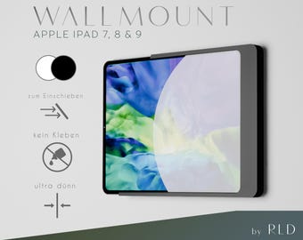 iPad 7, 8, and 9 wall mount | Designer wall mount | Tablet wall mount, smart home, slim, modern, white/black
