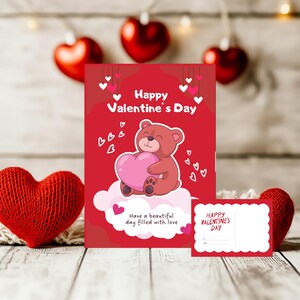 Cartão de Dia dos Namorados em branco para impressão | Cartão Galentines para download instantâneo | Cartão Mon Cheri | Cartão estético fofo para impressão | Download instantâneo