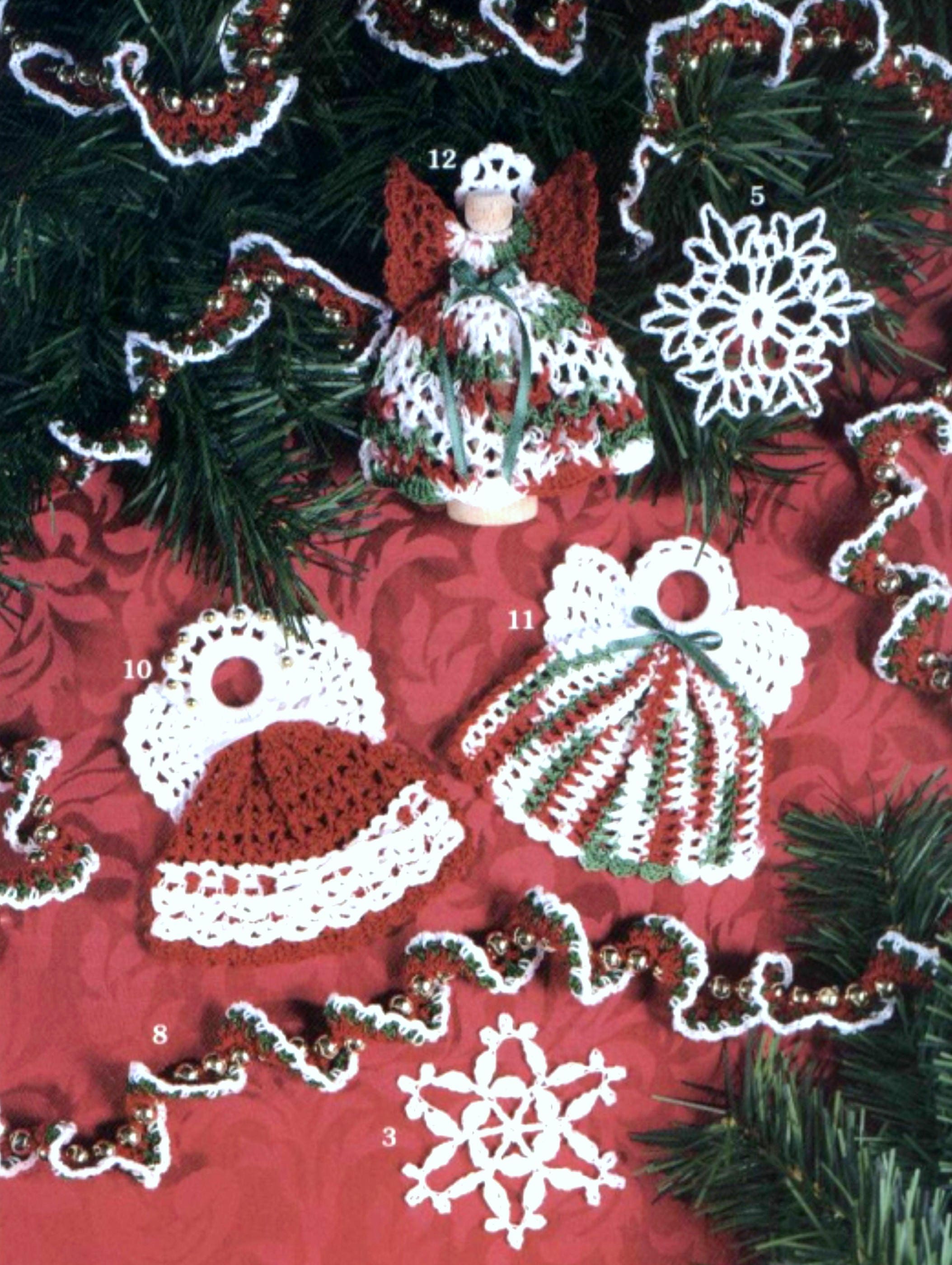 2022 Nsa Christmas Ornament Vintage Crochet Pattern Snowflakes Angels And Garlands | Etsy Ireland