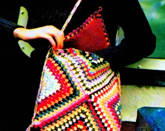 INSTANT DOWNLOAD PDF Vintage Crochet Pattern Granny Squares | Etsy