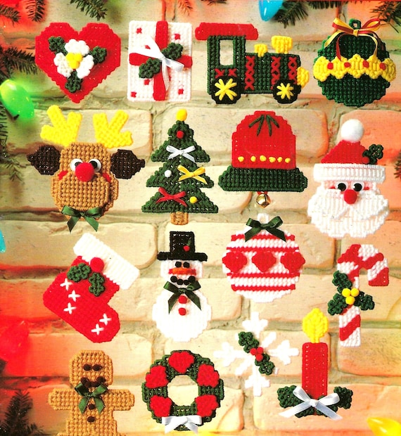 Holiday Plastic Canvas Patterns - Old-Fashioned Christmas Ornaments Plastic  Canvas Pattern