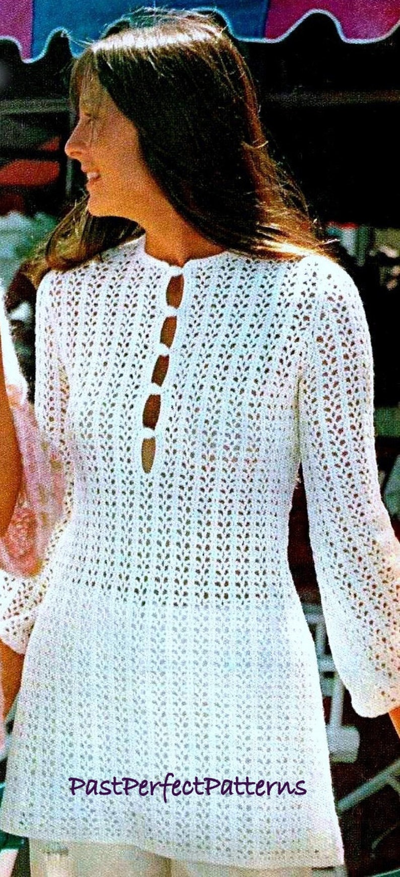 INSTANT DOWNLOAD PDF Vintage Crochet Pattern Mesh Tunic | Etsy