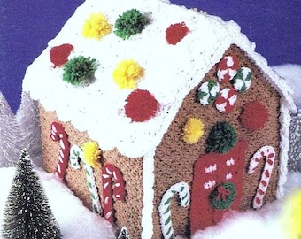 Vintage Crochet Pattern Christmas Gingerbread House Christmas Decoration Holiday Ornament DIGITAL DOWNLOAD PDF