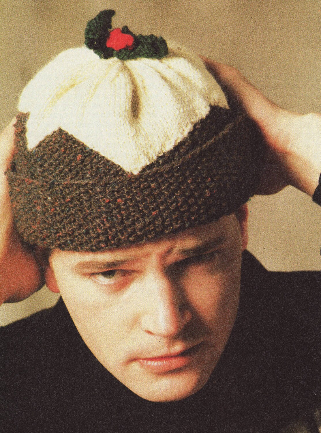 Vintage Knitting Pattern Christmas Pudding Hat Beanie Retro Etsy