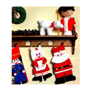 Vintage Crochet Pattern PDF  Toy Soldier Santa Mrs Claus Christmas Stocking Shepherd Sheep Toy  Father Christmas Holiday Decoration Ornament