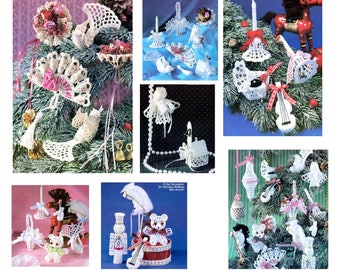 Vintage Crochet Pattern  Victorian Ornaments Christmas Weddings Baby Shower Easter Egg Christmas Tree Decorations Wedding Favours Favors T