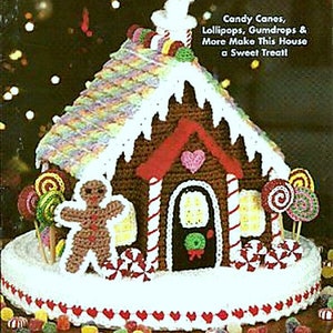 Vintage Crochet Pattern Christmas Gingerbread House Christmas Decoration Holiday Ornament DIGITAL DOWNLOAD PDF