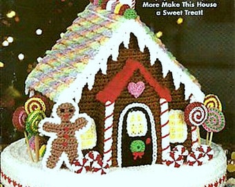 Vintage Crochet Pattern Christmas Gingerbread House Christmas Decoration Holiday Ornament DIGITAL DOWNLOAD PDF