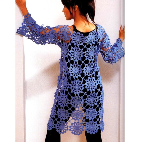 crochet long jacket