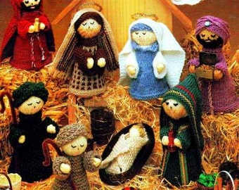 DIGITAL DOWNLOAD PDF Vintage Knitting Pattern Christmas Nativity