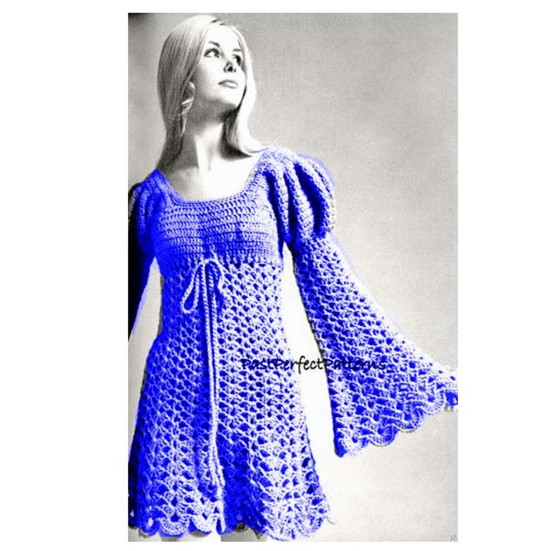 INSTANT DOWNLOAD PDF Vintage Crochet Pattern Juliet Dress Etsy