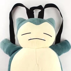 Pokémon Snorlax  Plush backpack Blue and Cream please see top of head Pokemon | Accessories | Pokemon Snorlax Plush Backpack Blue  main image 3