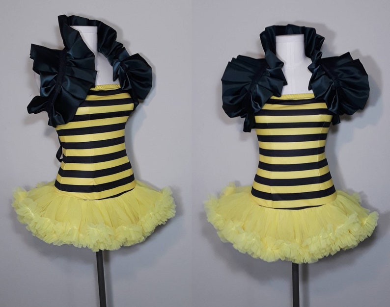 ready to ship bumble bee dress size small and collar shrug manga anime  burningman circus supercon cosplay