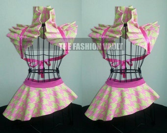 Cosplay set size Small Houndstooth shoulder collar bolero Tetris Manga Steampunk Burningman Dragoncon Anime