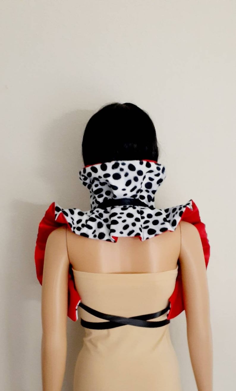 Collar Shrug Cosplay Costume Dalmatians Cruella de Vil Carnival Ringmaster Burlesque Manga Burningman Circus image 5