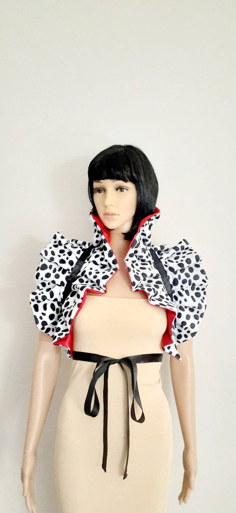 Collar Shrug Cosplay Costume Dalmatians Cruella de Vil Carnival Ringmaster Burlesque Manga Burningman Circus image 4