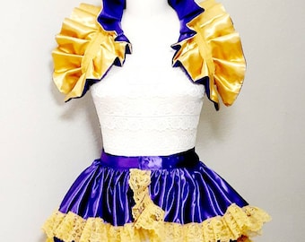 Batgirl Collar Shrug and bustle skirt Anime Ringmaster Manga Burlesque Cosplay Effie Dance costume