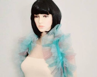 Collar shoulder shrug Burningman Carnival Mardi gras Cosplay Ringmaster Manga Burlesque Circus Anime Wedding Bridesmaid