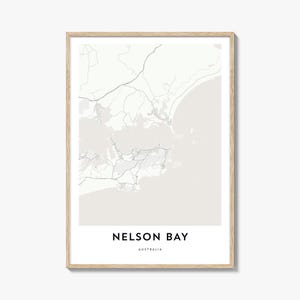 Karte von Nelson Bay Print, Nelson Bay Karte Geschenk, Nelson Bay Poster, Stadt Karte Kunstwerk für Zuhause & für das Büro, Australien
