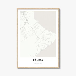 Kaart van Pahoa, cadeau Pahoa-kaart, Pahoa-poster, kunstwerk stadsplattegrond voor thuis en op kantoor, Hawaï