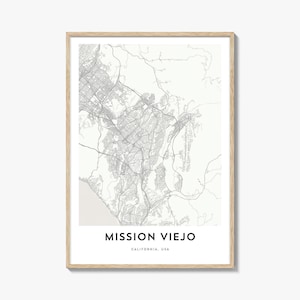 Mission Viejo Map Print: California City Map Art