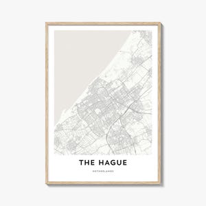 Karte von Den Haag Print, Den Haag Karte Geschenk, Den Haag Poster, Stadt Karte Kunstwerk für Zuhause & im Büro, Niederlande