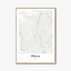 Map of Pella Print, Pella Map Gift, Pella Poster, City Map Artwork for Home & Office, Italy