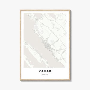 Zadar Map Print: Croatia City Map Artwork