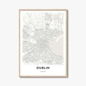 Map of Dublin Print, Dublin Map Gift, Dublin Poster, City Map Artwork for Home & Office, Ireland