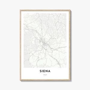 Map of Siena Print, Siena Map Gift, Siena Poster, City Map Artwork for Home & Office, Italy